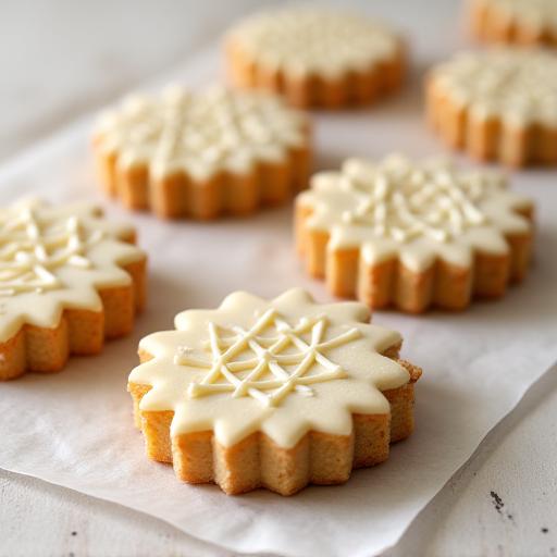 Shortbread cookies frosted with a perfect Sierpiński triangle design.